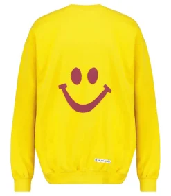 Clearance Sweat-Shirt Vintage Smile Joy X Jane De Boy Jaune Femme Mailles & Sweats