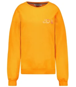 Discount Sweat-Shirt Vintage Smile Joy X Jane De Boy Orange Femme Mailles & Sweats