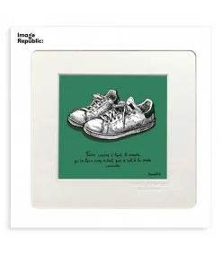 Clearance Tableau Pas Du Tout Cliche Tennis 22 X 22 Cm Affiches & Tableaux