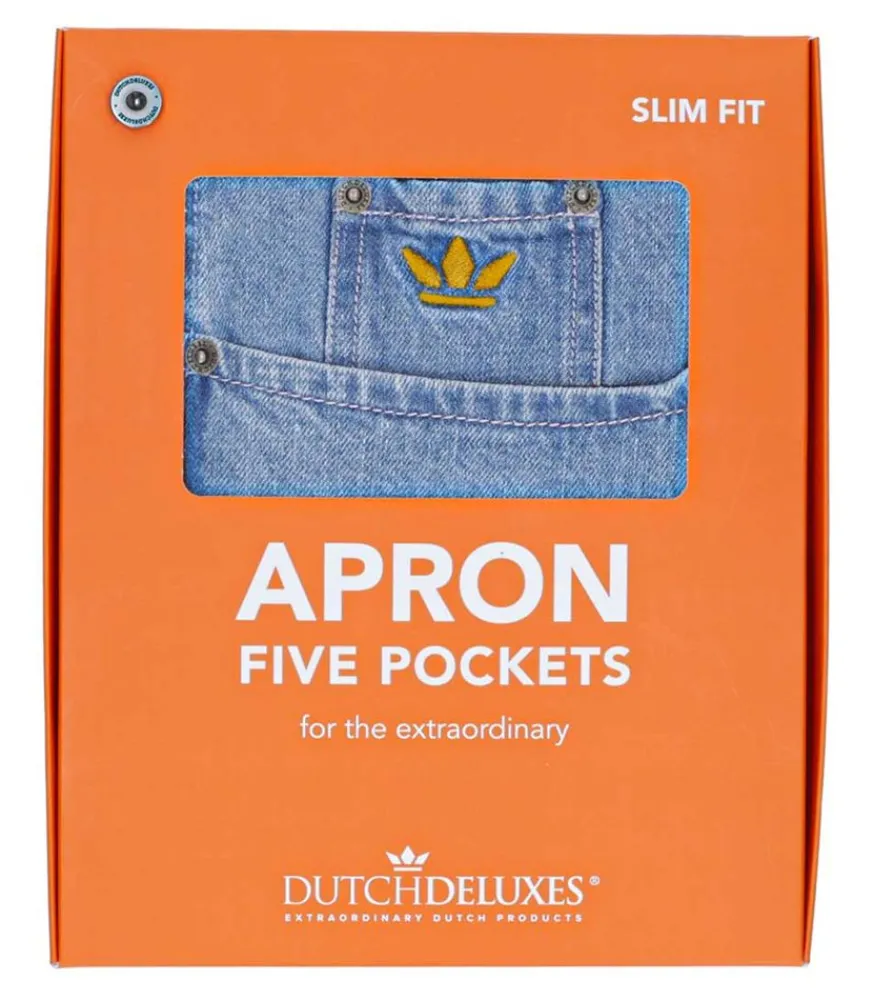 New Tablier 5 Poches Coton Denim Bleu Linge De Cuisine