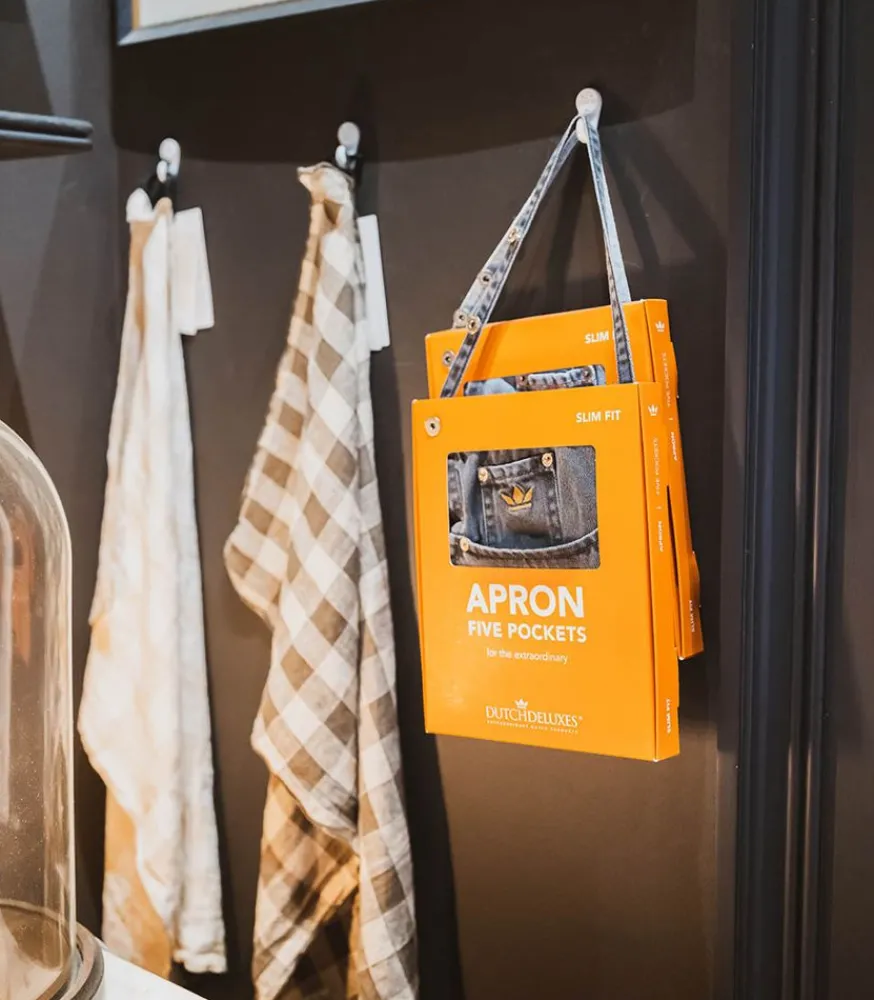 New Tablier 5 Poches Coton Denim Bleu Linge De Cuisine