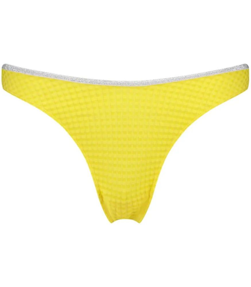 Outlet Tanga Freddie Yellow Vichy Femme Lingerie