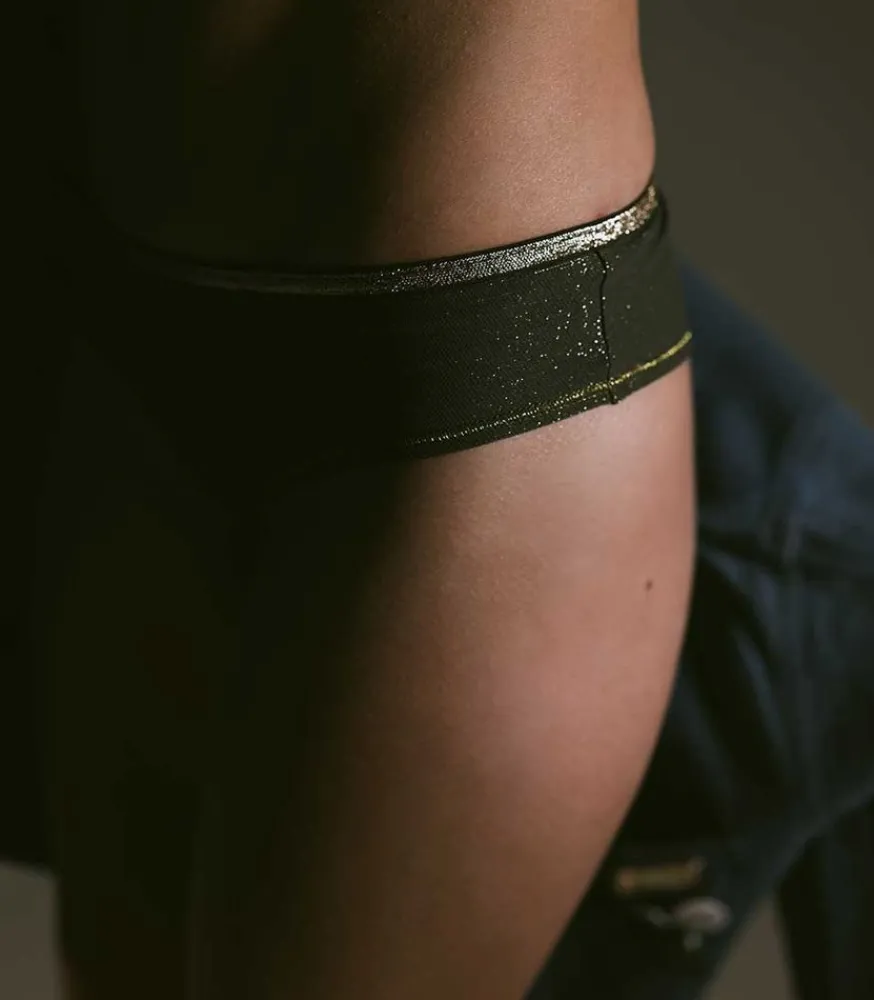 Sale Tanga Ines Forest Lurex Femme Lingerie