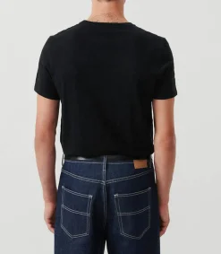 Clearance Tee-Shirt A Manches Courtes Et Col Rond Homme Bysapick Noir Homme Tee-Shirts