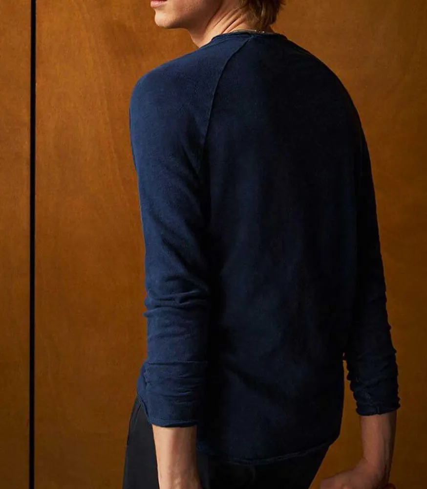 Hot Tee-Shirt A Manches Longues Homme Sonoma Navy Vintage Homme Tee-Shirts