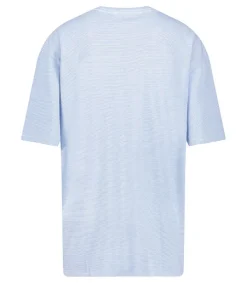 Tee-Shirt A Rayures Ny Big T Bleu Et Blanc Femme Hauts