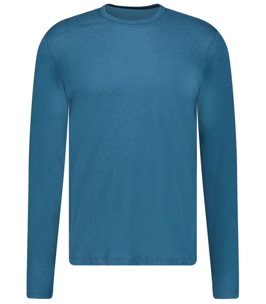 Tee-Shirt Col Rond Manches Longues Homme Coton Et Cachemire Haute Mer Homme Tee-Shirts