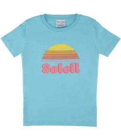 New Tee-Shirt Enfant Soleil Turquoise Femme Vêtements Enfant