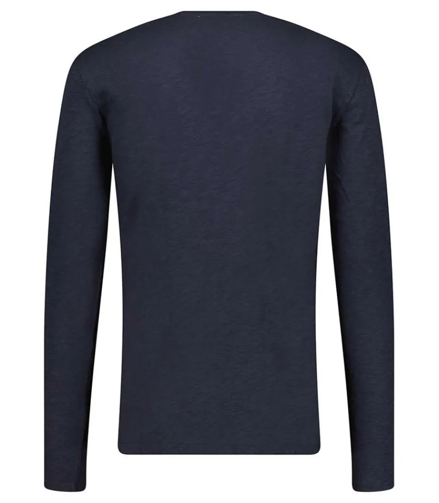 Online Tee-Shirt Homme Bysapick Manches Longues Navy Homme Tee-Shirts