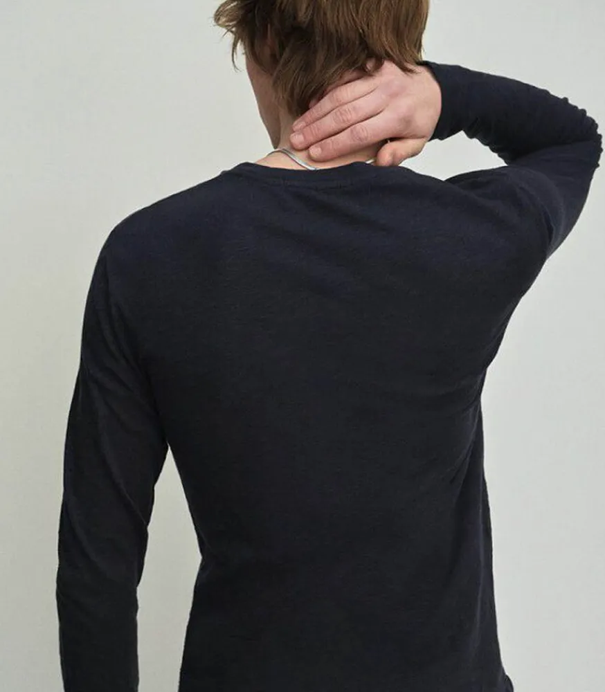 Online Tee-Shirt Homme Bysapick Manches Longues Navy Homme Tee-Shirts