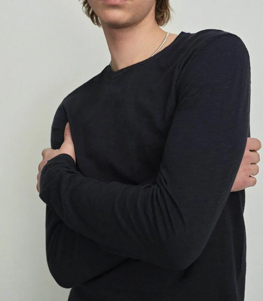 Online Tee-Shirt Homme Bysapick Manches Longues Navy Homme Tee-Shirts