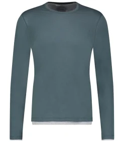 Clearance Tee-Shirt Homme Col Rond Manches Longues Crepuscule Coton Homme Tee-Shirts