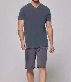 Outlet Tee-Shirt Homme Col V Manches Courtes Pirate Homme Tee-Shirts