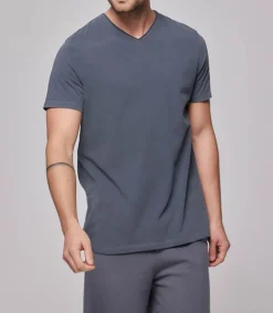 Outlet Tee-Shirt Homme Col V Manches Courtes Pirate Homme Tee-Shirts