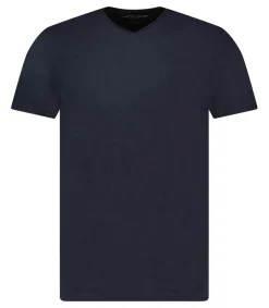 Hot Tee-Shirt Homme Col V Manches Courtes Marine Homme Tee-Shirts