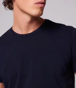 Discount Tee-Shirt Homme Harold Col Rond Manches Courtes Marine Homme Tee-Shirts