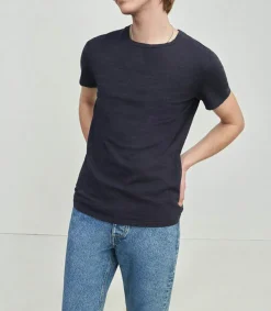 Outlet Tee-Shirt Homme Manches Courtes Bysapick Navy Homme Tee-Shirts