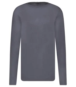 Outlet Tee-Shirt Homme Manches Longues Couture Centrale Dos Navy Homme Tee-Shirts