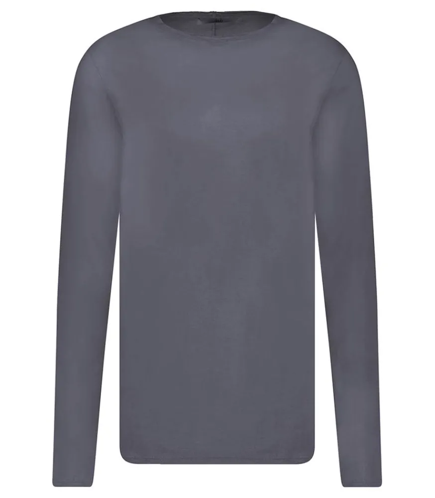 Outlet Tee-Shirt Homme Manches Longues Couture Centrale Dos Navy Homme Tee-Shirts