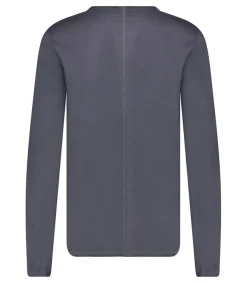 Outlet Tee-Shirt Homme Manches Longues Couture Centrale Dos Navy Homme Tee-Shirts