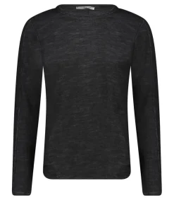 Hot Tee-Shirt Homme Manches Longues Regular Fit Noir Homme Tee-Shirts