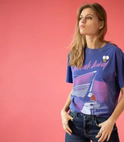 Outlet Tee-Shirt Trucker Pontiac Floblue Femme Hauts