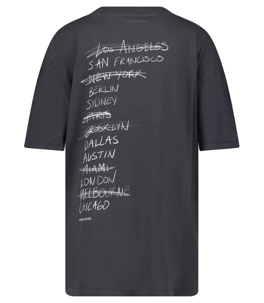 Sale Tee-Shirt Walker Doodle Vintage Black Femme Hauts