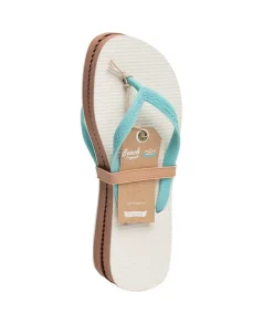 Discount Tongs Acapulco Bleu Lagon Femme Sandales & Tongs