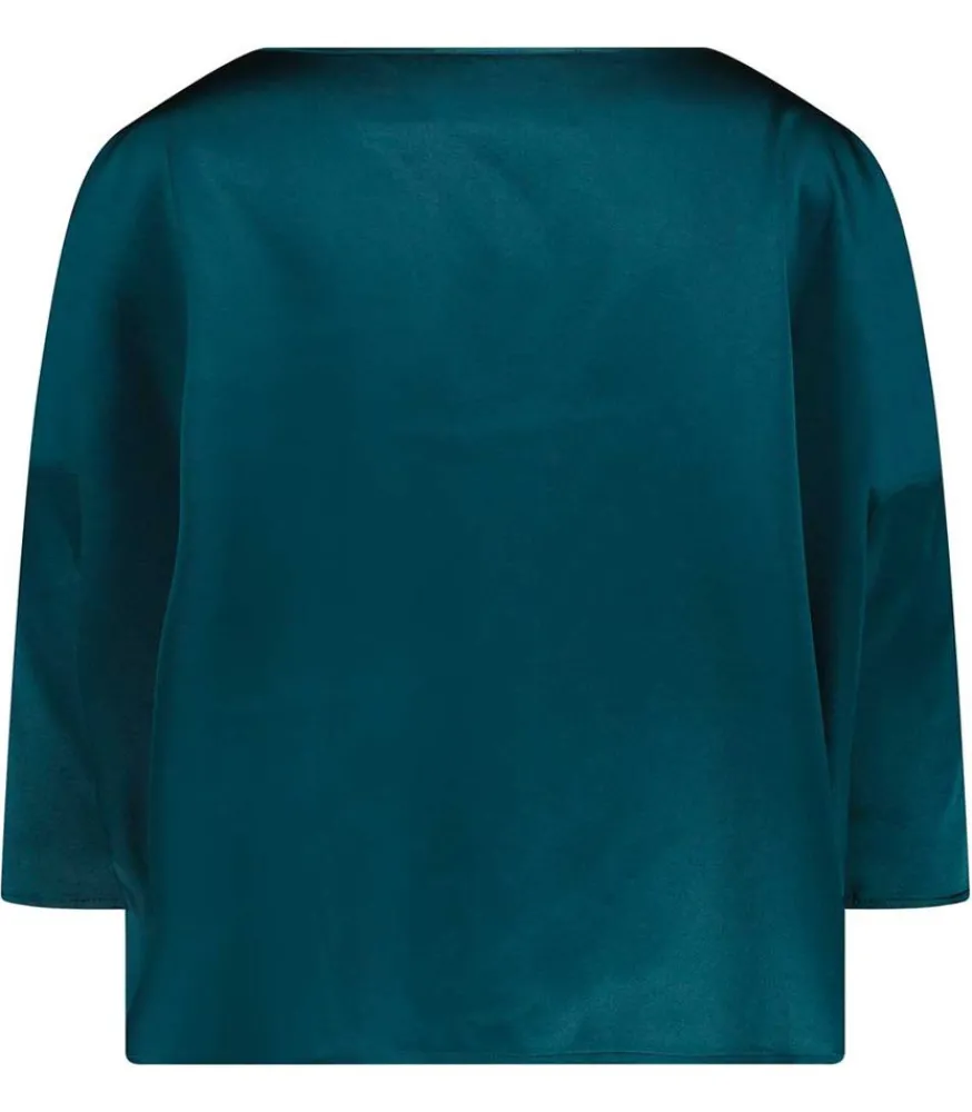 Hot Top Ornella En Soie Vert Foret Femme Hauts