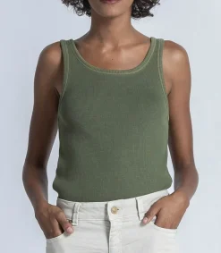 Top Tess Kaki Femme Hauts