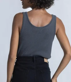 Top Tess Noir Femme Hauts