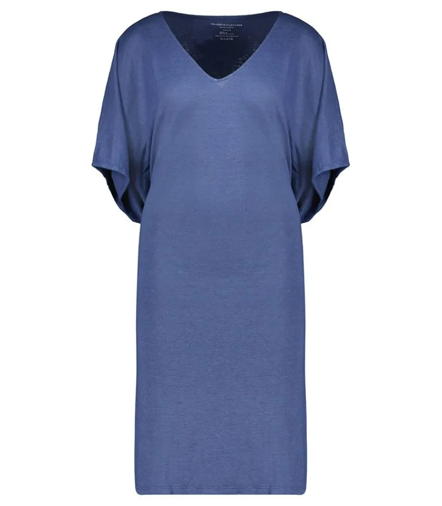 New Tunique Col V Venice Blue Femme Robes