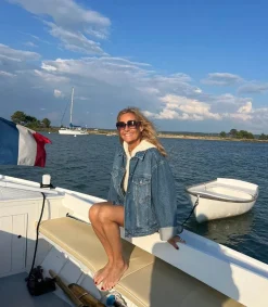 Clearance Veste En Jean Oversize Rory Vintage Blue Femme Manteaux & Vestes