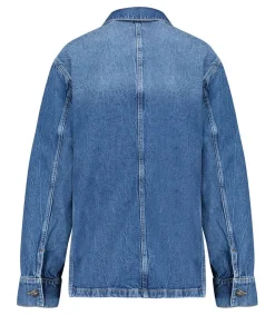 Outlet Veste Utilitaire En Jean Alden Artic Blue Femme Manteaux & Vestes