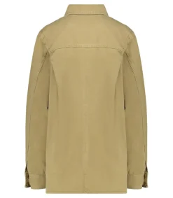 Hot Veste Zaffiro En Toile Camel Femme Manteaux & Vestes