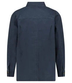 Veste Zaffiro En Toile Navy Femme Manteaux & Vestes